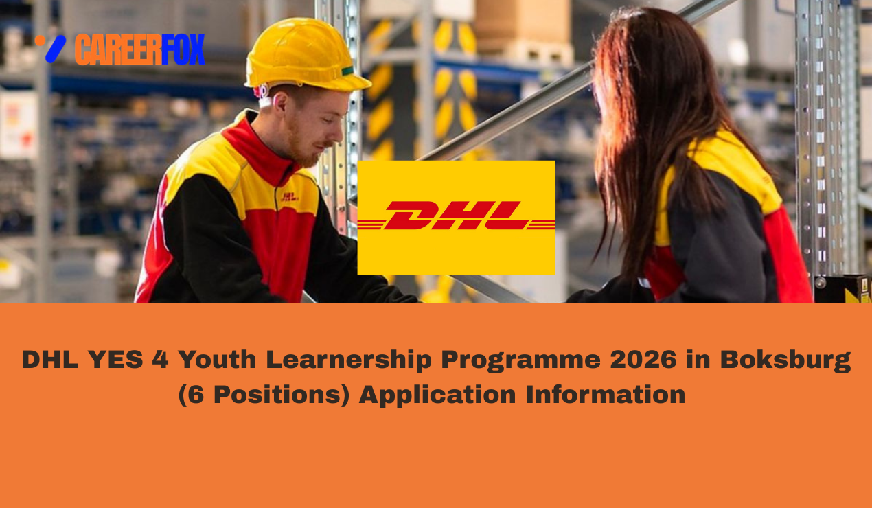 The image displays information about a DHL job opportunity