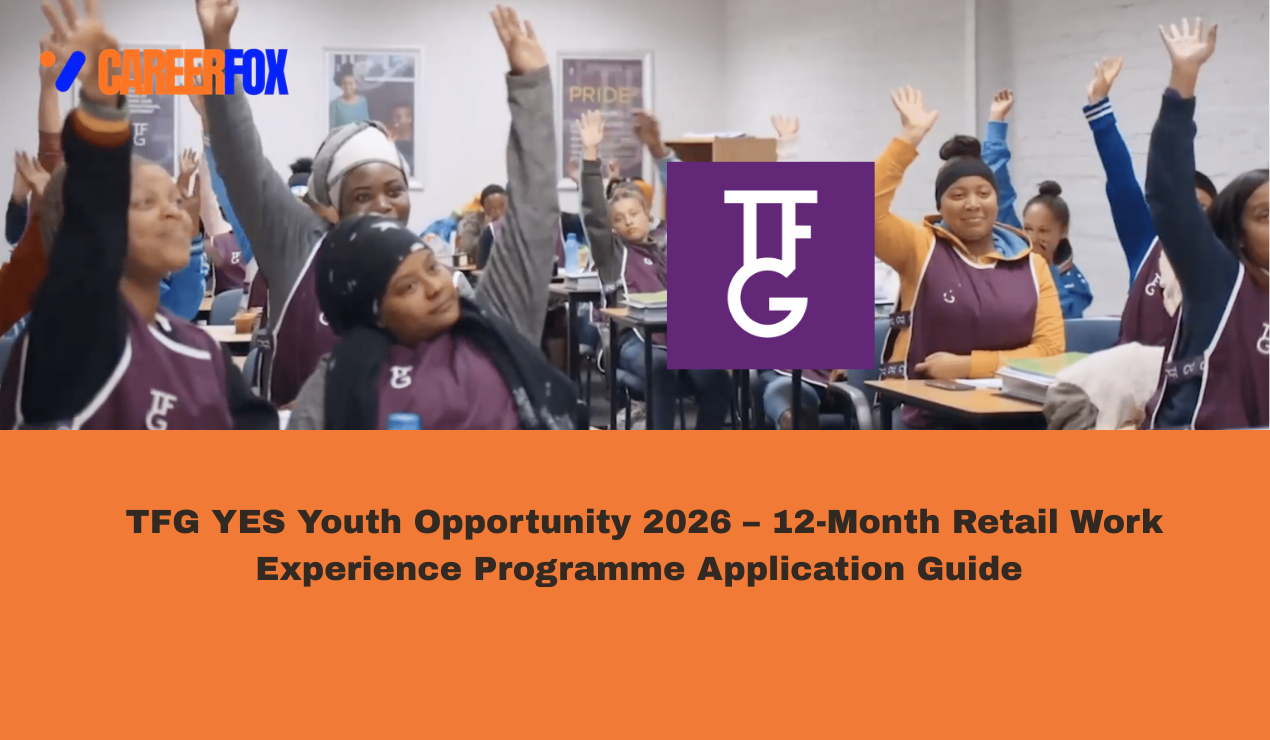 This image is a promotional banner for a retail work experience program.