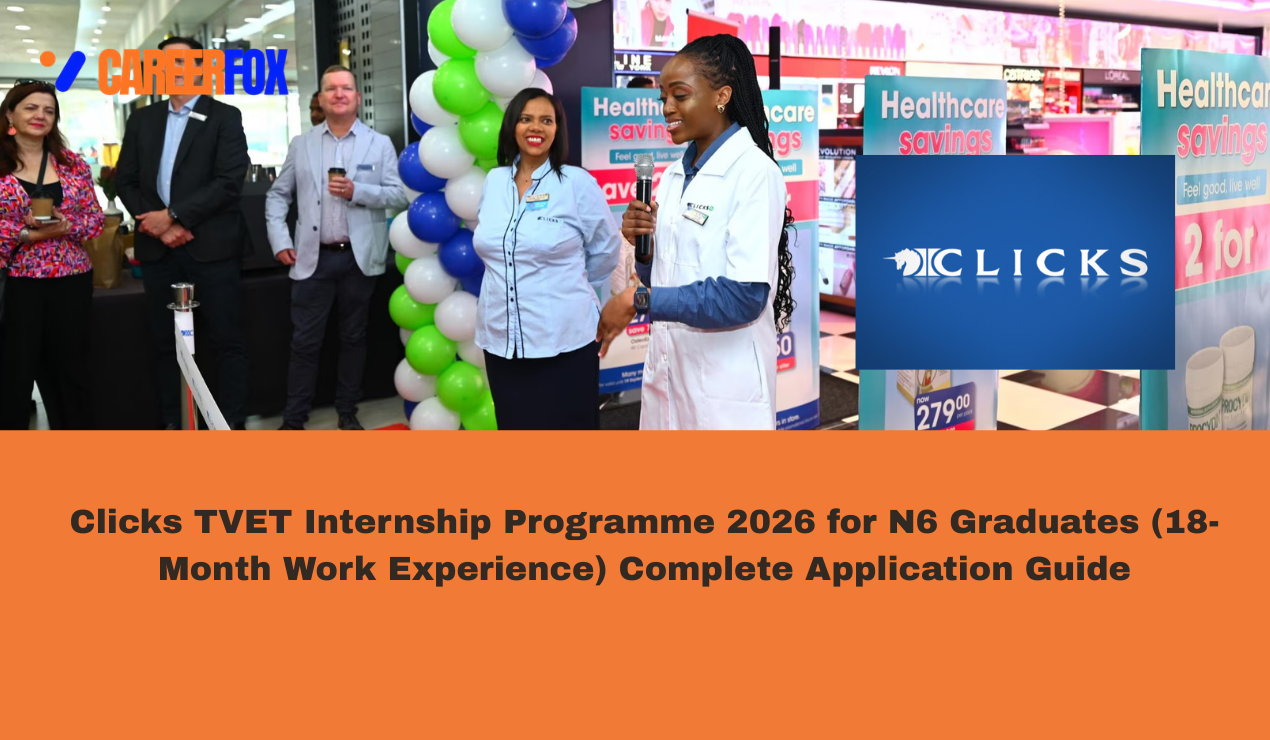 Image shows Information About Clicks TVET Internship Programme 2026