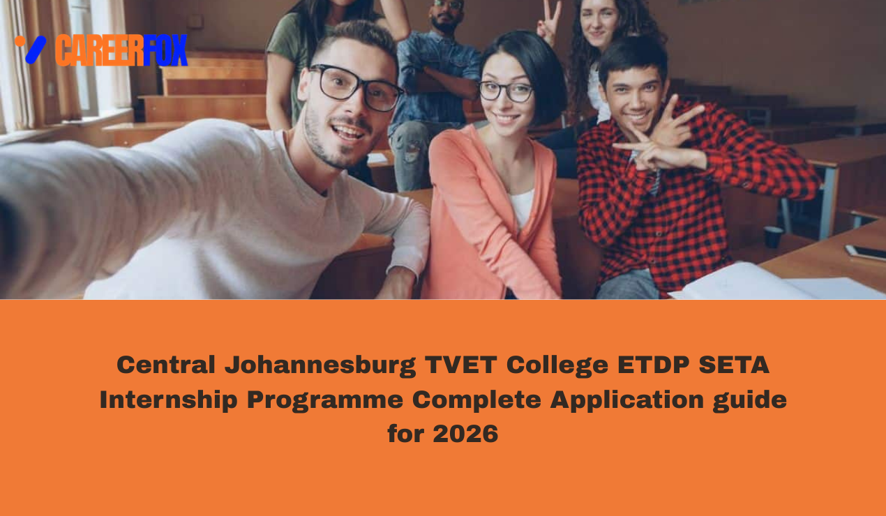 This image is an advertisement for a career opportunity, highlighting a guide for applying to an internship programme.